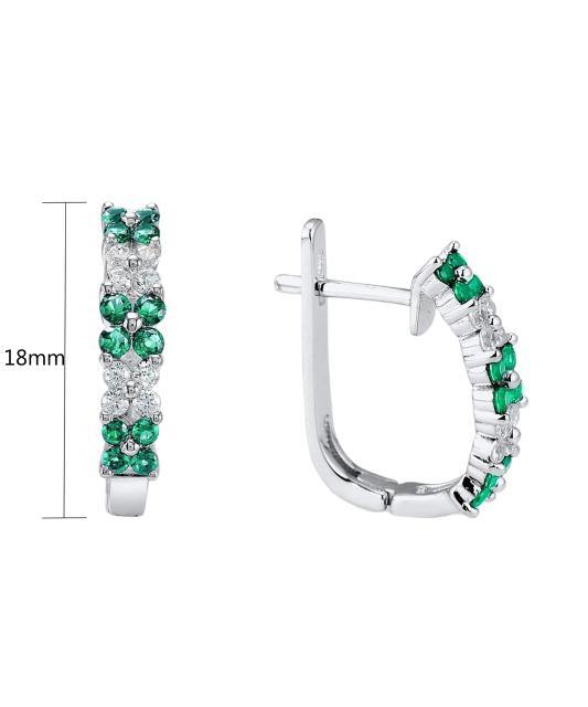 Sterling silver earrings with zircons