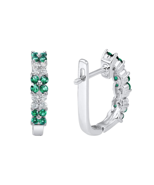 Sterling silver earrings with zircons