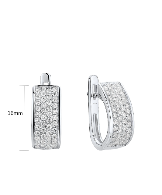 Sterling silver earrings with zircons