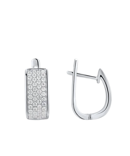 Sterling silver earrings with zircons