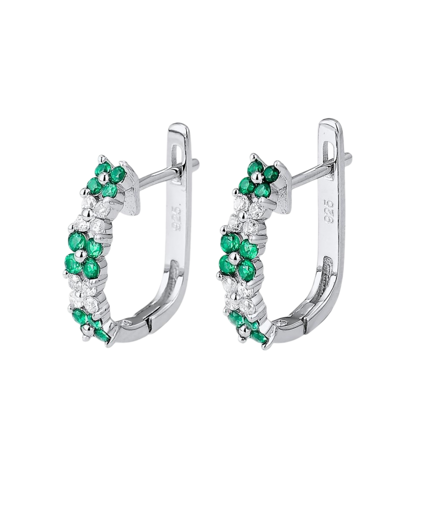 Sterling silver earrings with zircons