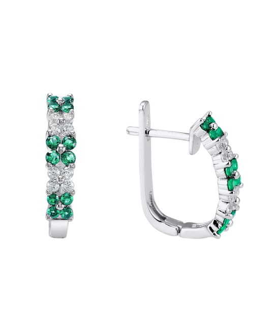 Sterling silver earrings with zircons