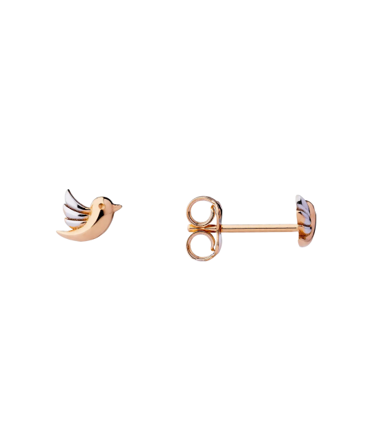 Gold earrings "Birds"