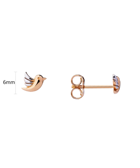Gold earrings "Birds"