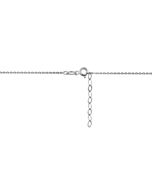 White gold chain with zirconium pendant