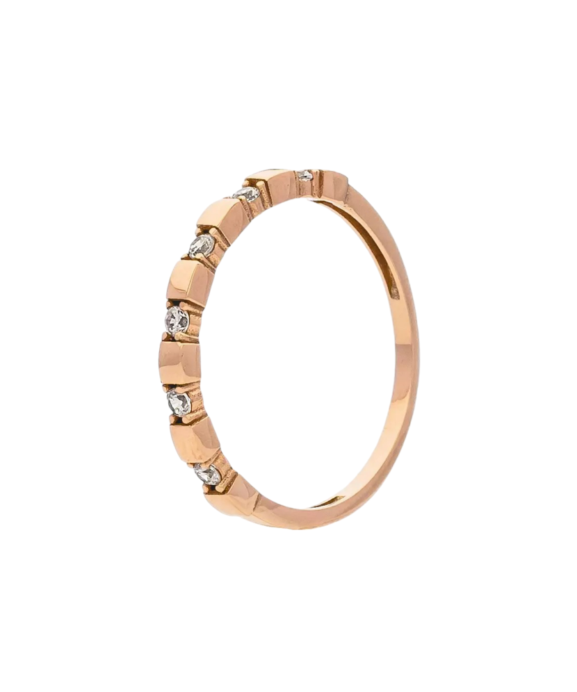 Auksinis žiedas su cirkoniais  - Goldinga