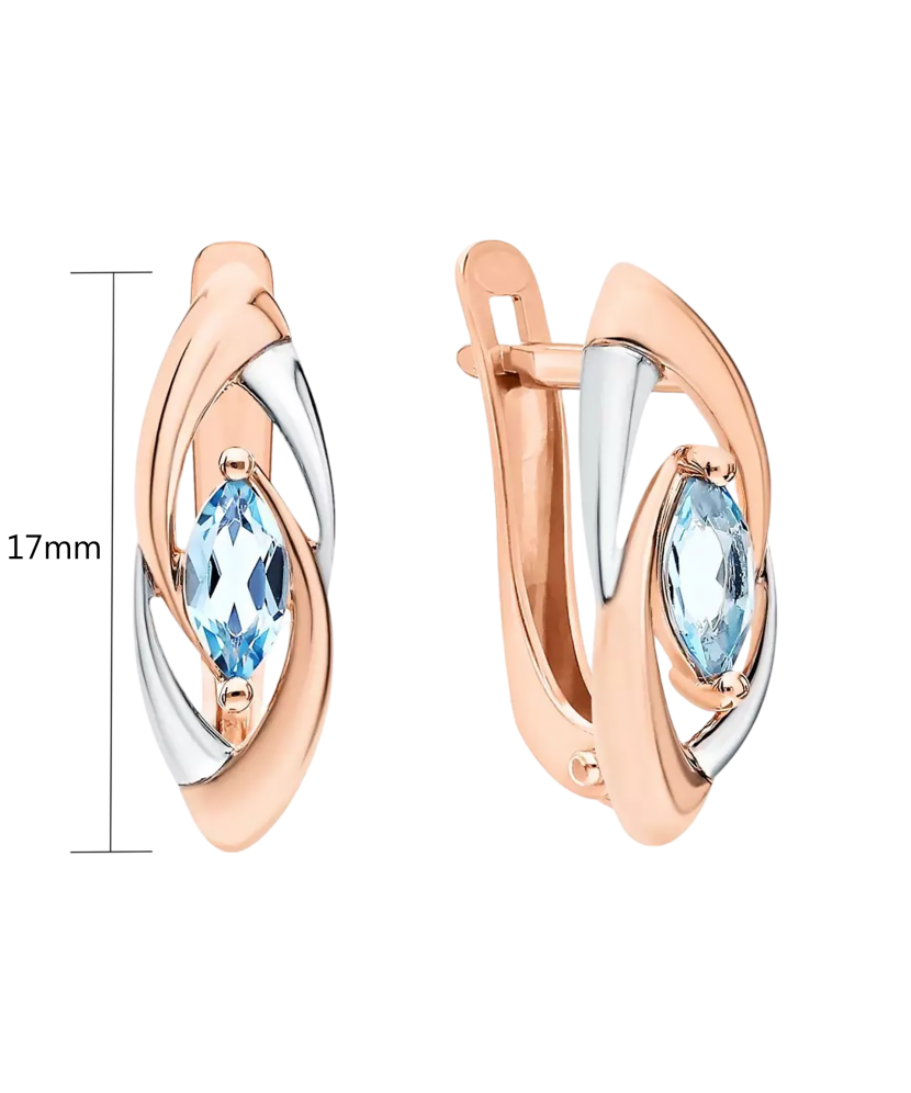 Auksiniai auskarai su topazais  - Goldinga