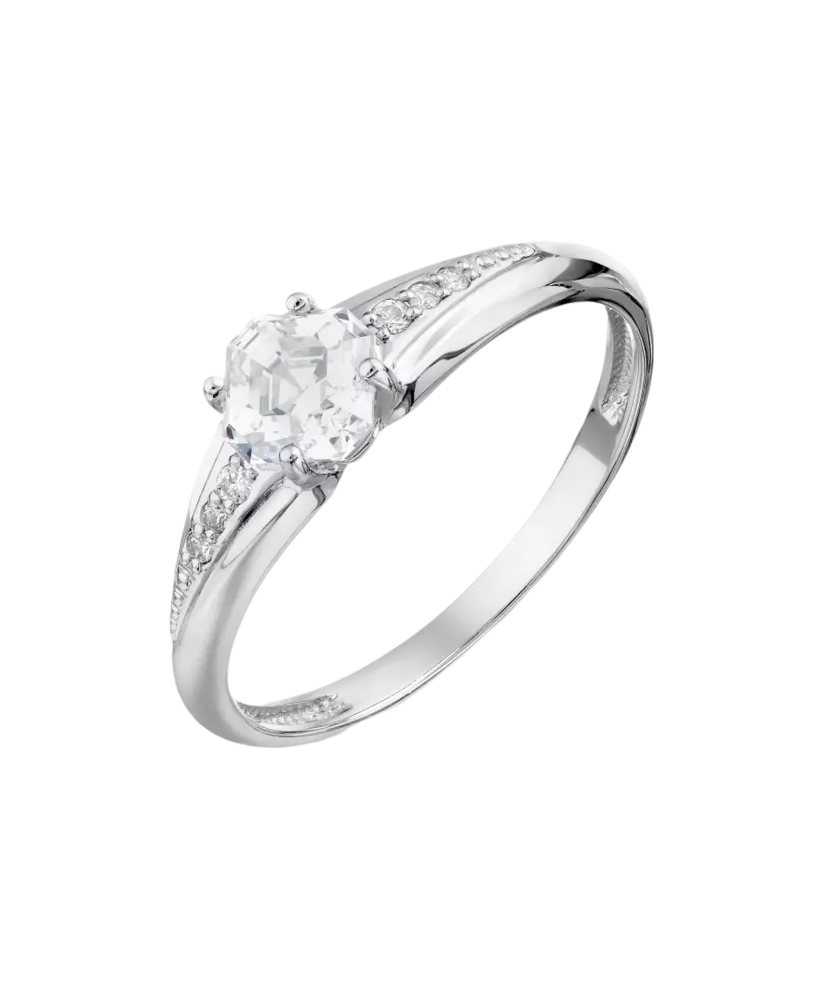 White Gold ring with zircons