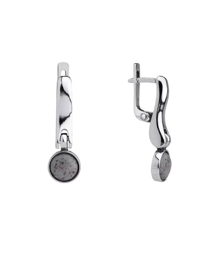 Sterling silver earrings with jasper