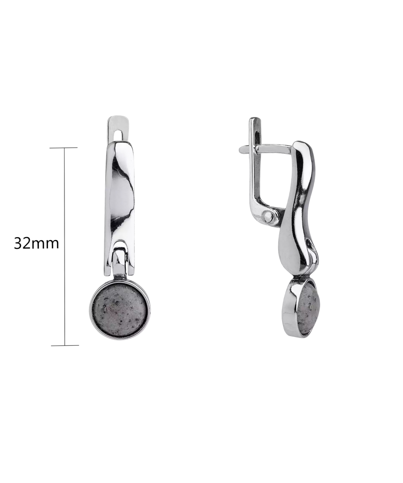 Sterling silver earrings with jasper