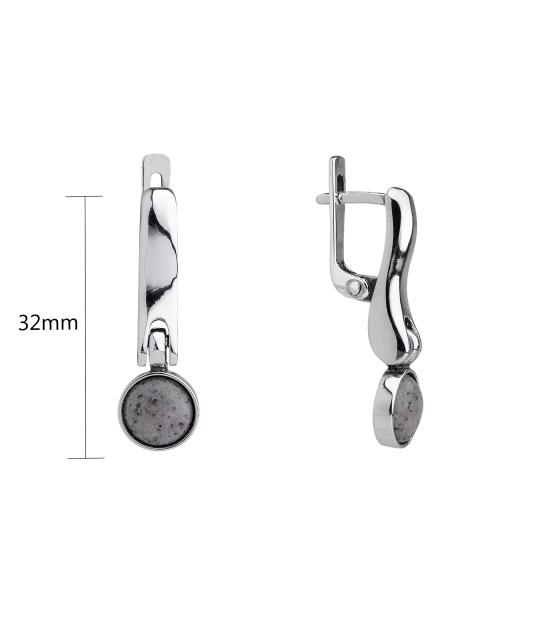 Sterling silver earrings with jasper