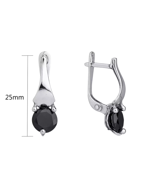 Sterling silver earrings with zircons