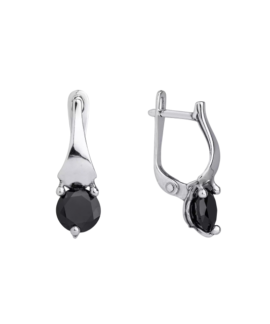 Sterling silver earrings with zircons