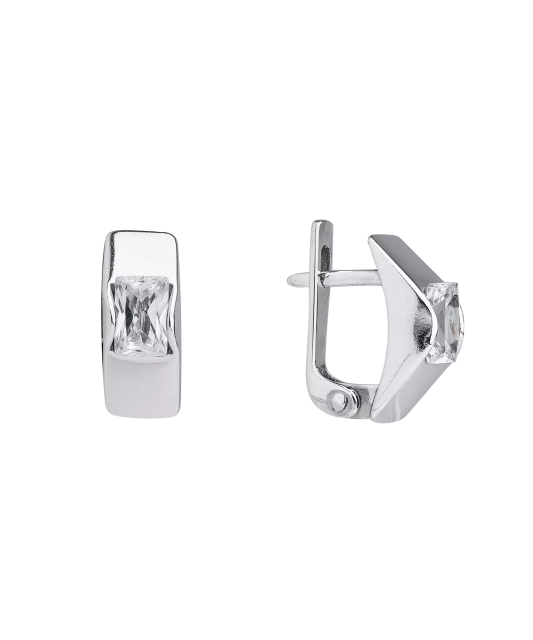 Sterling silver earrings with zircons
