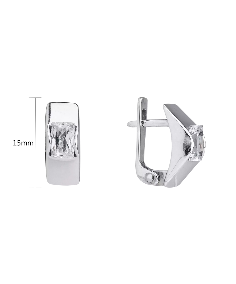 Sterling silver earrings with zircons