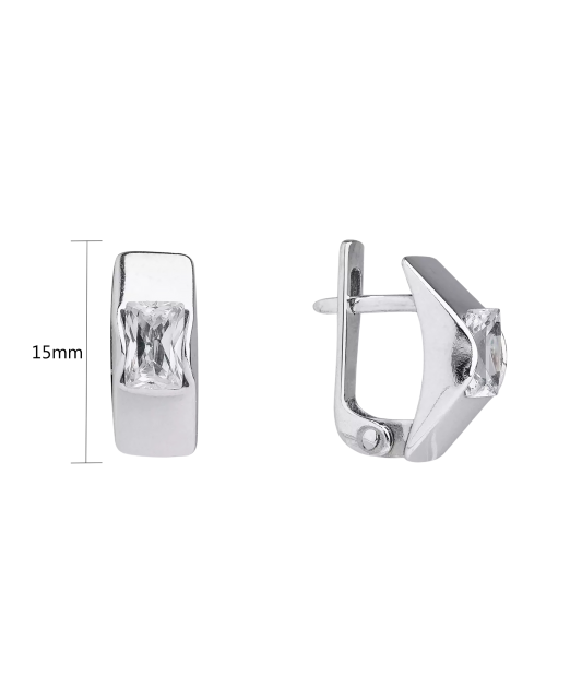 Sterling silver earrings with zircons