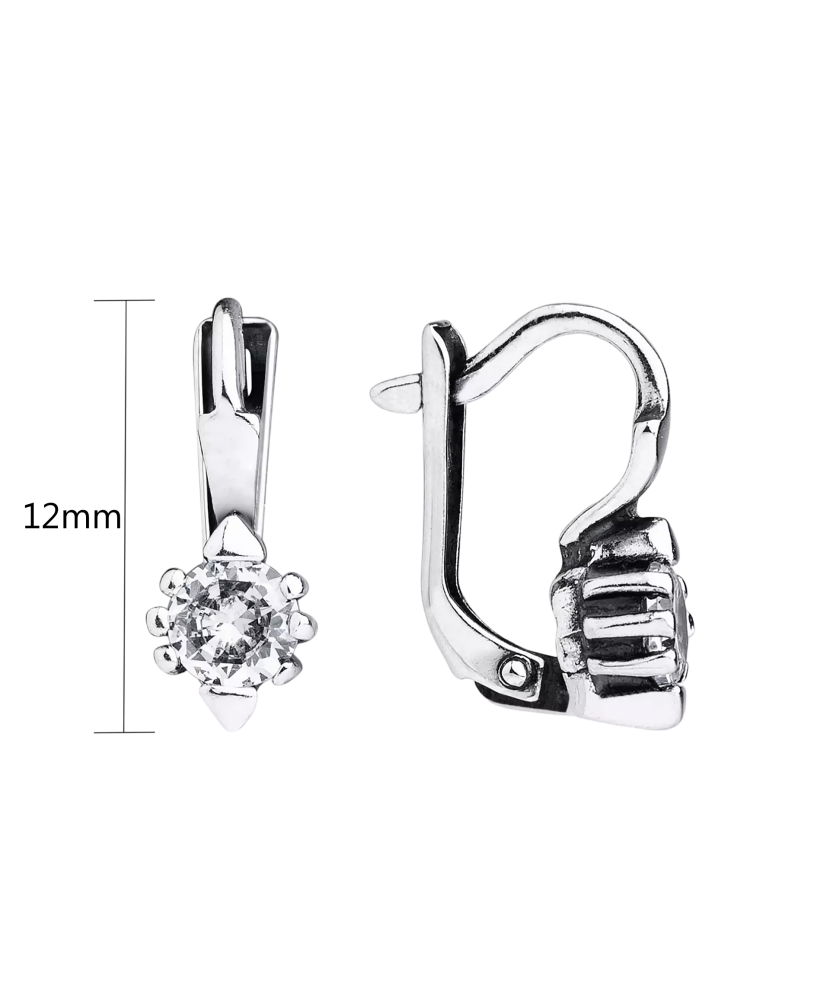 Sterling silver earrings with zircons