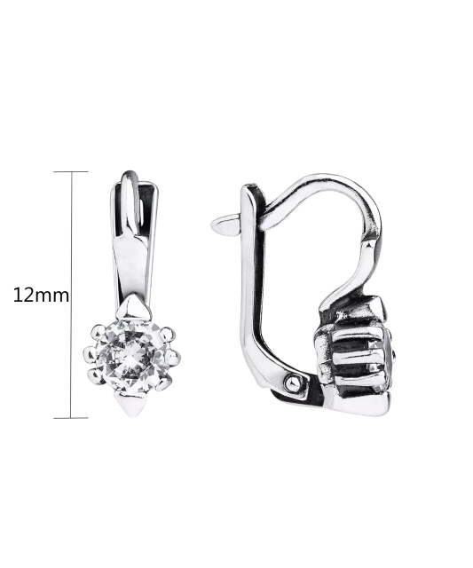 Sterling silver earrings with zircons