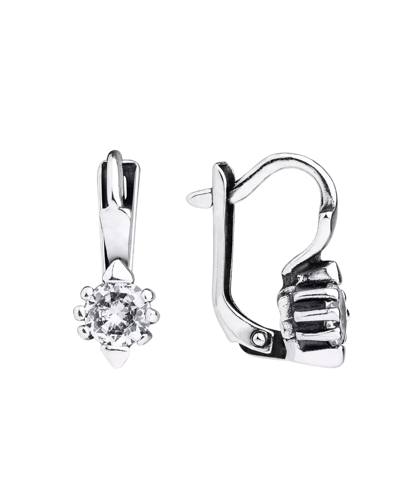 Sterling silver earrings with zircons
