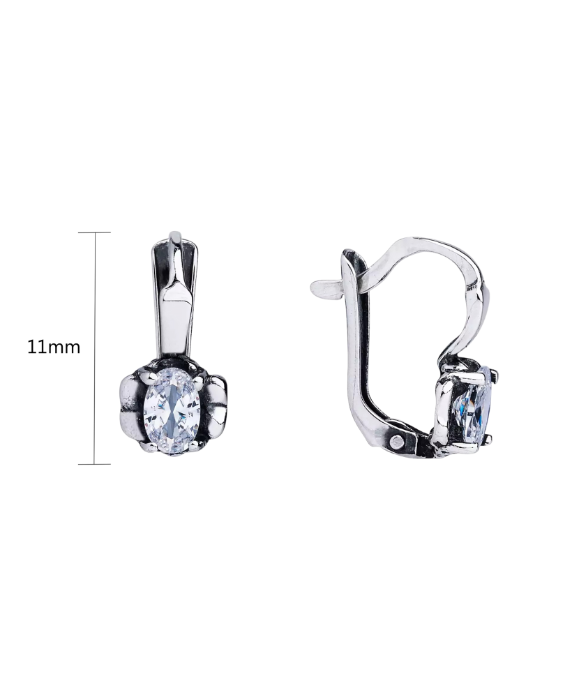 Sterling silver earrings with zircons