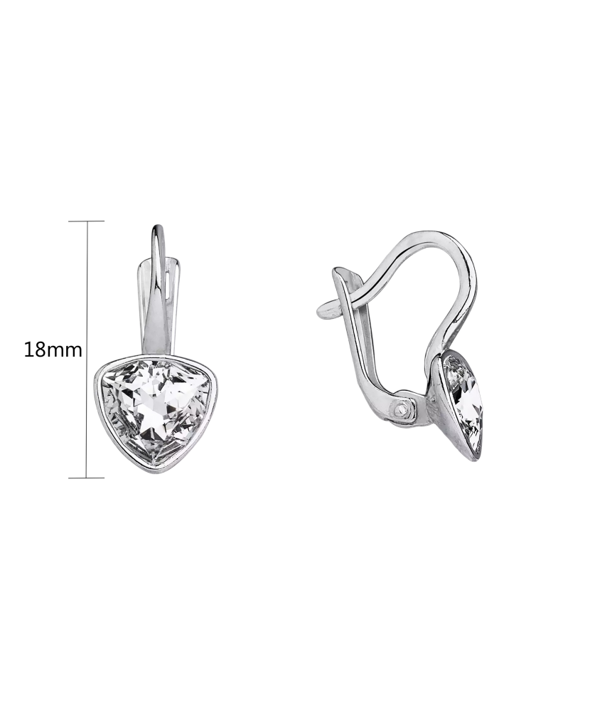 Hopeiset korvakorut kristalleilla