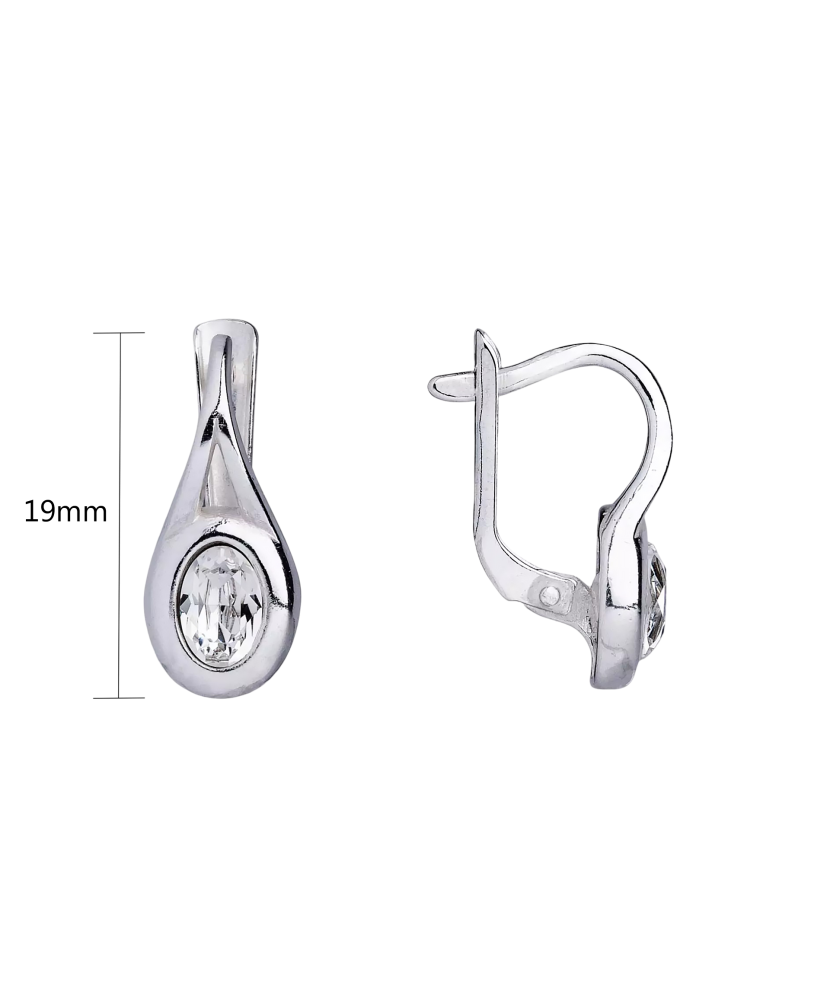 Sterling silver earrings with crystals