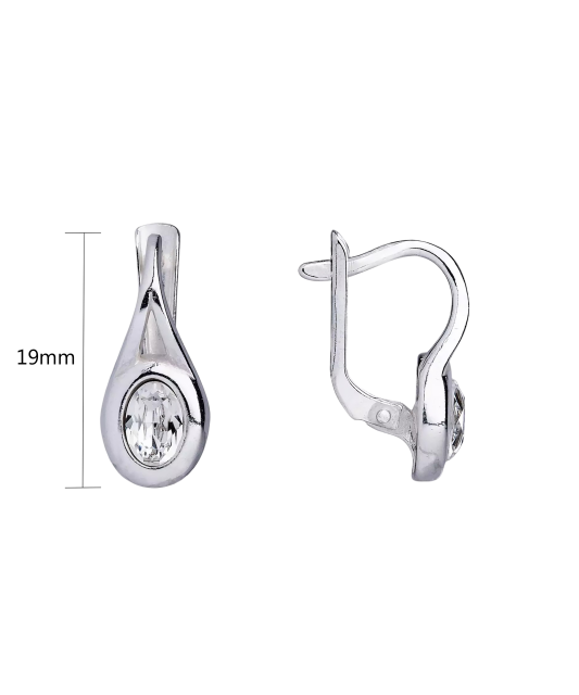 Sterling silver earrings with crystals