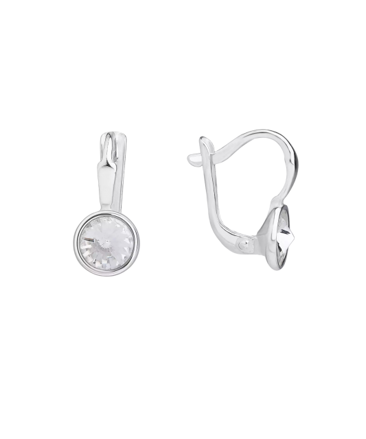 Sterling silver earrings with crystals