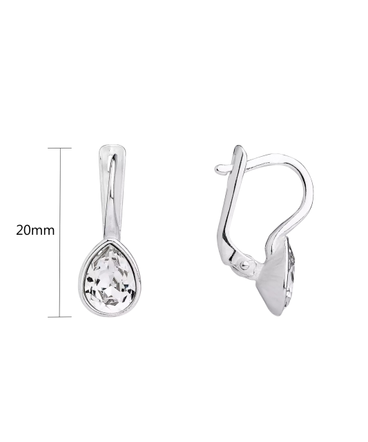 Sterling silver earrings with crystals