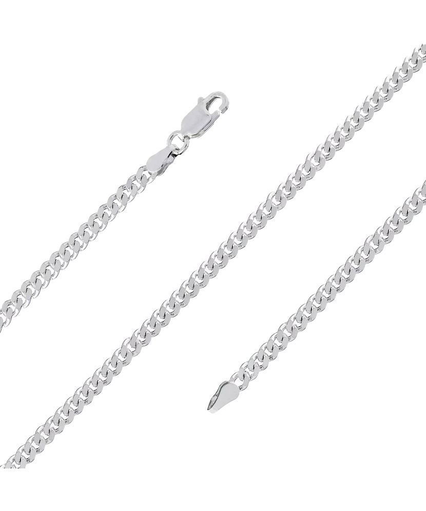 Sterling Silver bracelet "Curb" 3.1mm