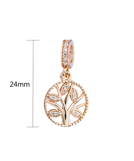 Gold pendant with zircons