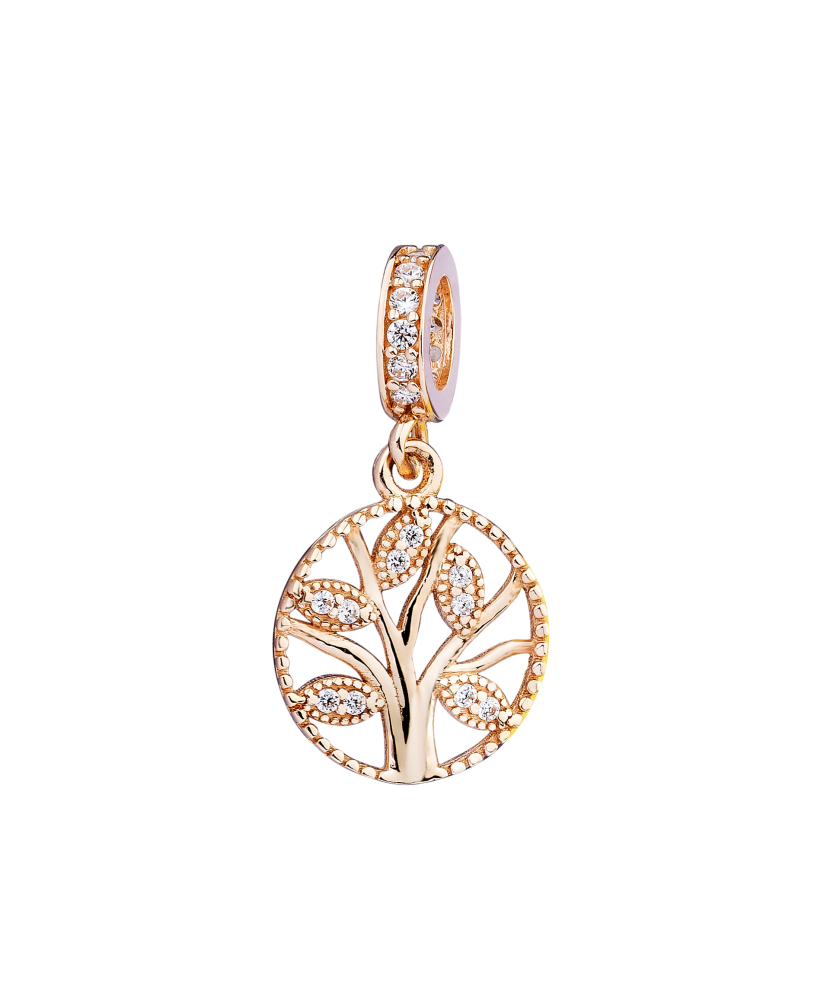Gold pendant with zircons