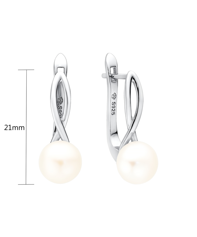 Sidabriniai auskarai su perlais  - Goldinga