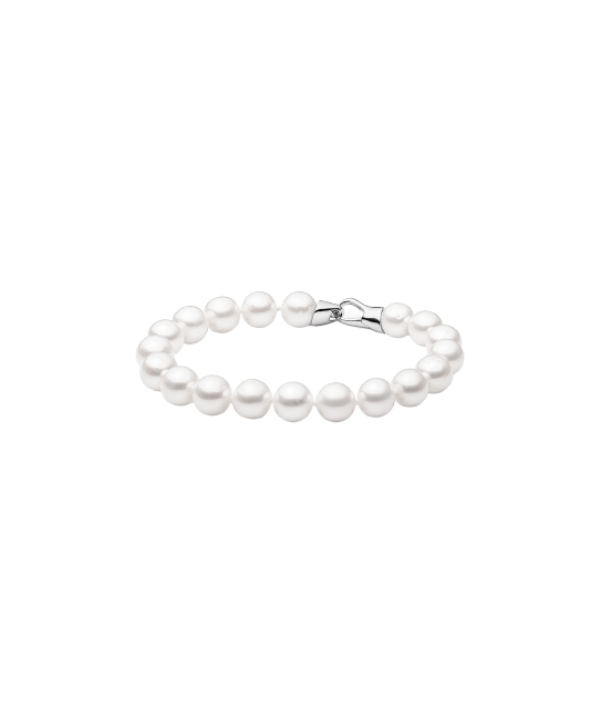 Pearl bracelet with sterling silver