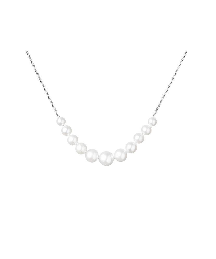 Sterling silver chain with pearls