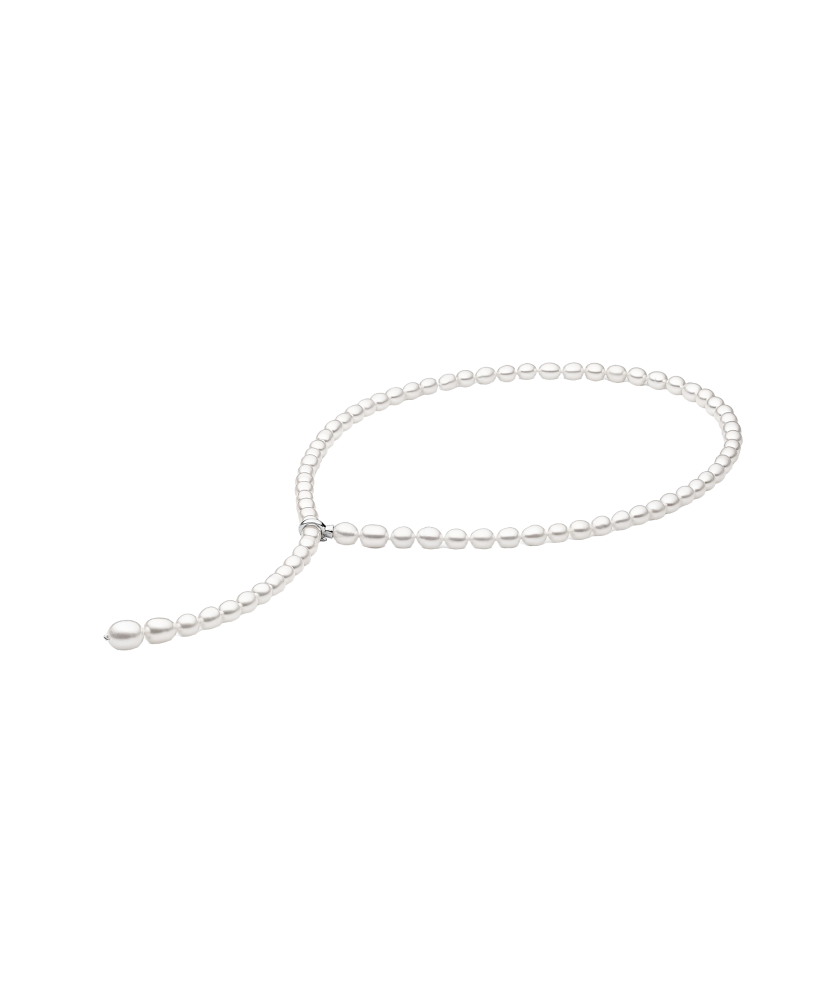 Pearl necklaces with sterling silver