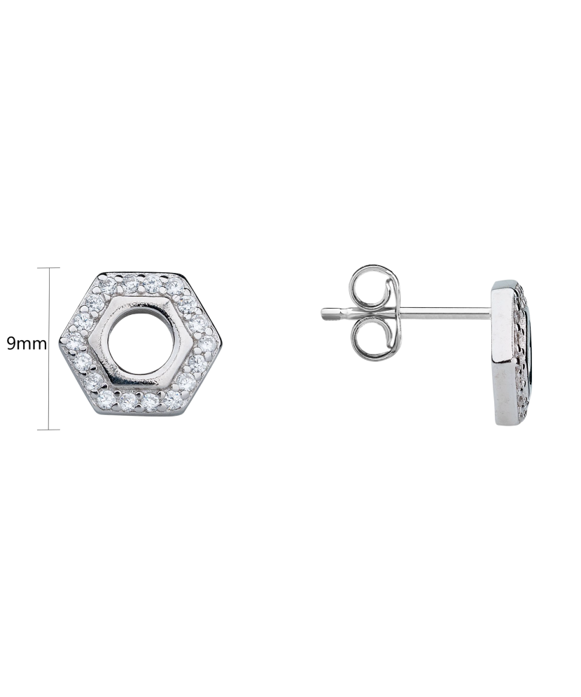 Sterling silver earrings with zircons