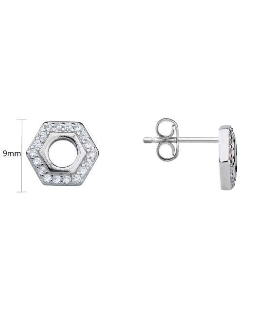 Sterling silver earrings with zircons