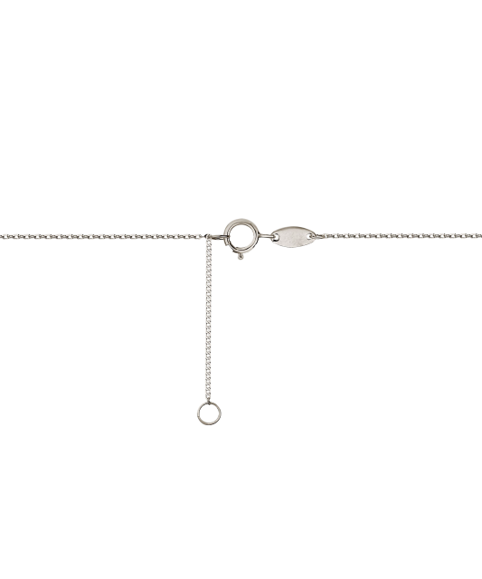 White gold chain with zirconium pendant