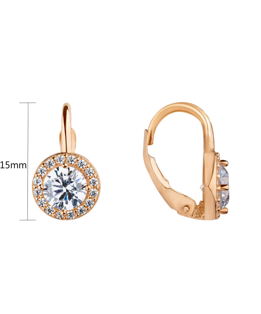 Auksiniai Auskarai Su Cirkoniais  - Goldinga