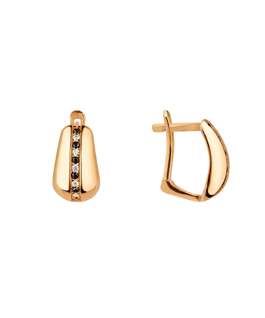 Auksiniai Auskarai Su Cirkoniais  - Goldinga