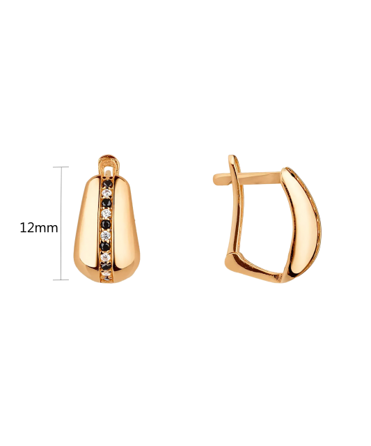 Auksiniai Auskarai Su Cirkoniais  - Goldinga