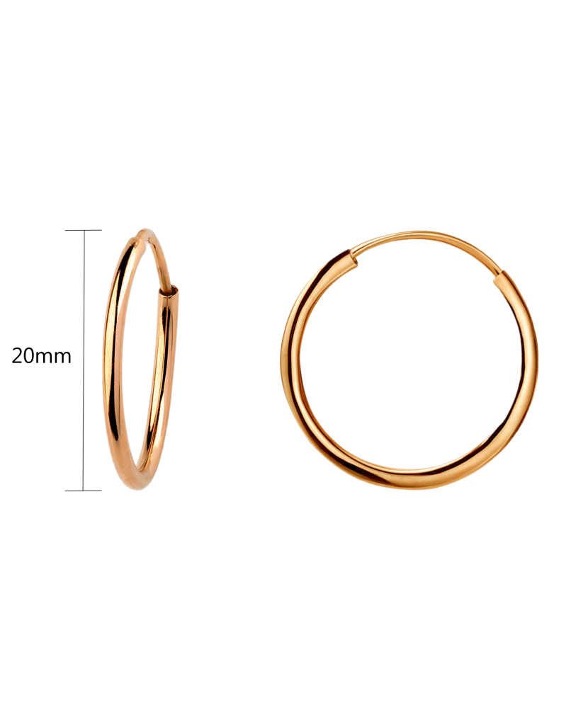 Gold hoop Earrings 20mm