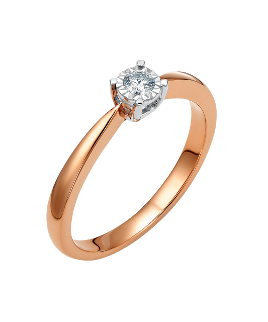 Gold ring with diamonds
