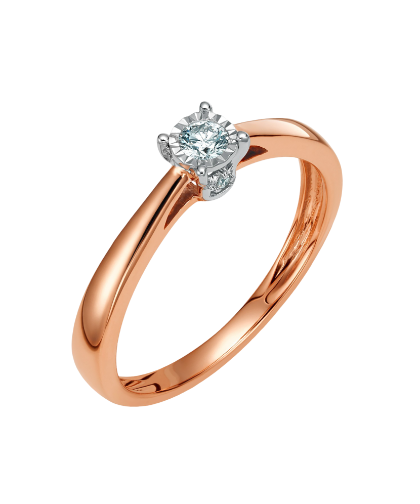 Gold ring with diamond