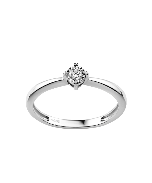 White gold ring with diamonds