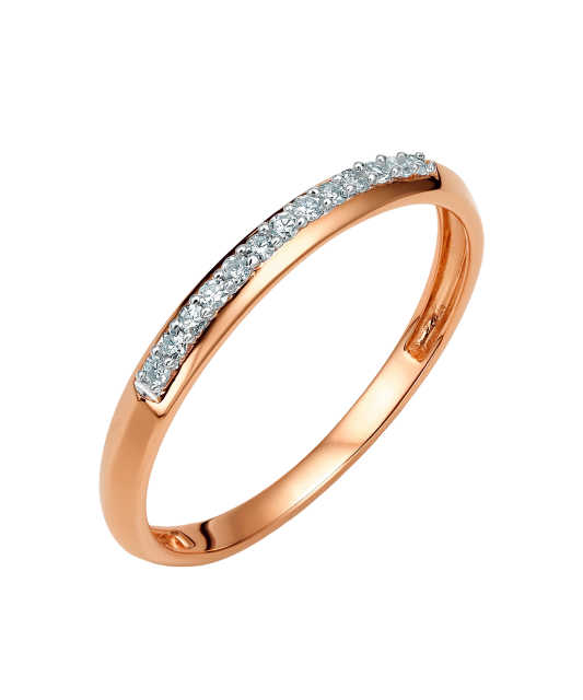 Gold ring with diamonds