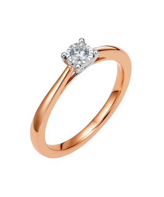 Gold ring with diamond