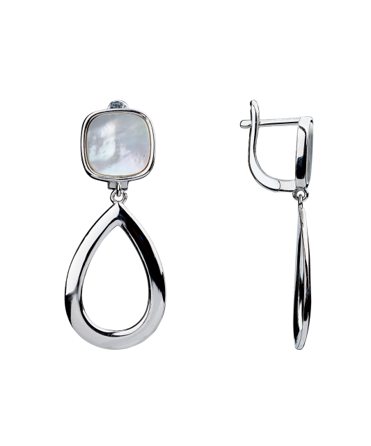 Sidabriniai auskarai su perlamutru  - Goldinga