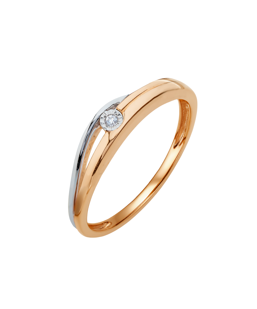 Gold ring with diamonds